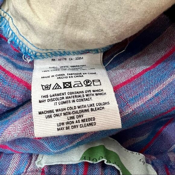 Anthropologie multicolored periwinkle vertical stripe drawstring shorts - Picture 11 of 12